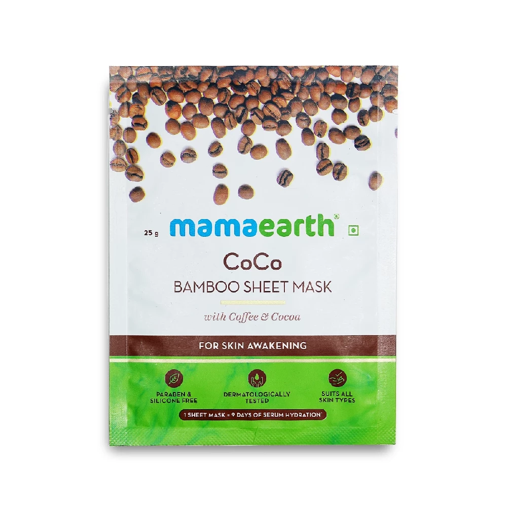 CoCo Bamboo Sheet Mask with Coffee and Cocoa for Skin Awakening, 25g-3.webp